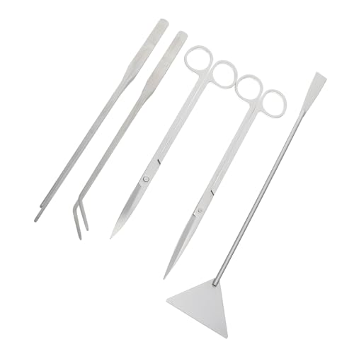 HAPINARY 1 Satz Aquatische Werkzeuge Wasser- Schaber Für Aquarien Fisch-Starter-Tool-Kits Aquascaping-Tools Für Wasserpflanzen Multitools Schere Rostfreier Stahl Fünfteiliges Set Aquarium von HAPINARY