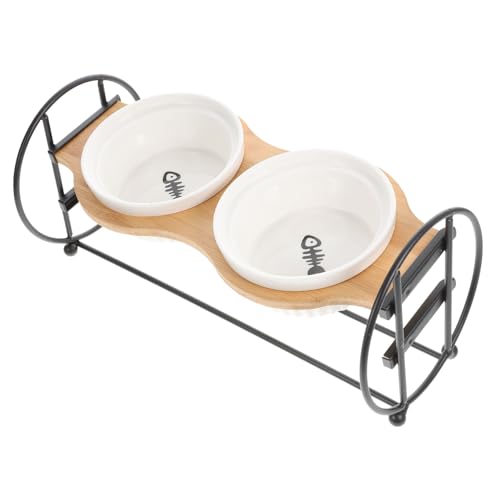 HAPINARY 1 Satz pet Water Bowl Easy putz Hundehaufen Katzennapf Hundenäpfe Erhöhter Futternapf praktischer Futternapf rutschfest Zubehör Geschirr Fressnapf Haustiernapf Holz von HAPINARY