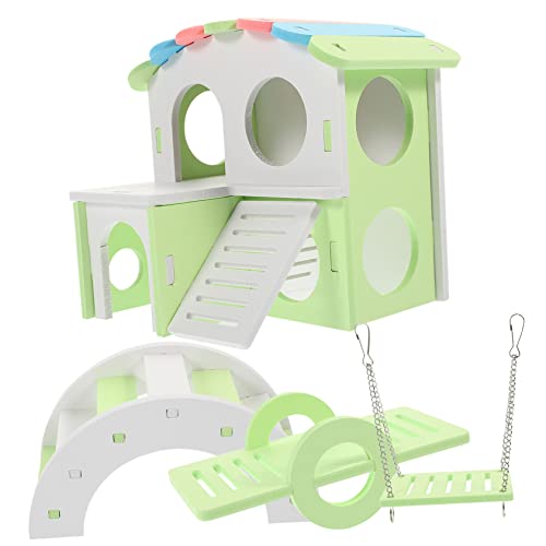 HAPINARY 1 Satz Hamster Spielzeughaus mit Teiliges für Kleine Haustiere Schaukel Wippe Großer Brücke und Farbenfrohem Dach für Hamster und Meerschweinchen HAPINARY 1 Satz Hamster Spielzeughaus mit Teiliges für Kleine Haustiere Schaukel Wippe Großer Brücke und Farbenfrohem Dach für Hamster und Meerschweinchen von HAPINARY
