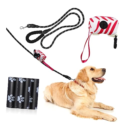 HAPINARY 1 Satz Nylon-hundeleine Für Draußen Dicke Leine Mit Halter Für Hundekotbeutel Robust Für Kleine Und Mittelgroße Hunde von HAPINARY