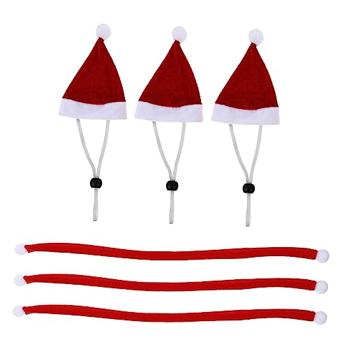 HAPINARY Mini-weihnachtsmütze Und Schal Für Kleine Haustiere Puppen-weihnachtsdeko Weihnachts-Haustier-kostüm Geeignet Für Mäuse Katzen Schildkröten von HAPINARY