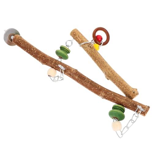 HAPINARY 1 Satz Vogelspielzeug Für Papageien Holz Vogelschaukel Kauspielzeug Haushalt Verschleißfestes Spielzeug Für Käfige von HAPINARY