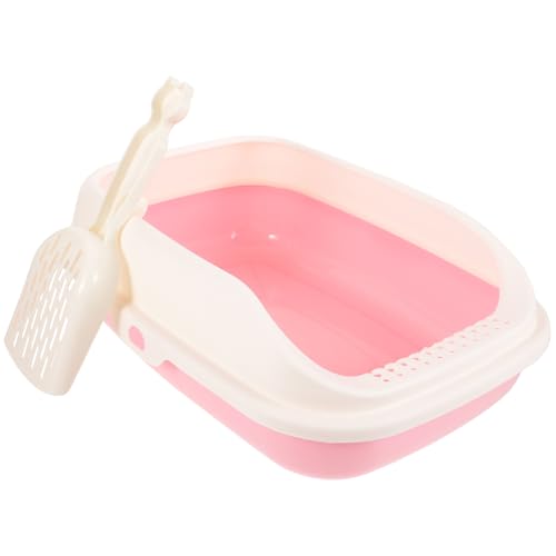 HAPINARY 1 Set-Box Katzentoilette Mülleimer Hohe Seitentoiletten Für Katzen Kätzchentoilette Katzenversorgung Kätzchen Saubere Toilette Katze Bettpfanne Rosa Plastik HAPINARY 1 Set-Box Katzentoilette Mülleimer Hohe Seitentoiletten Für Katzen Kätzchentoilette Katzenversorgung Kätzchen Saubere Toilette Katze Bettpfanne Rosa Plastik von HAPINARY