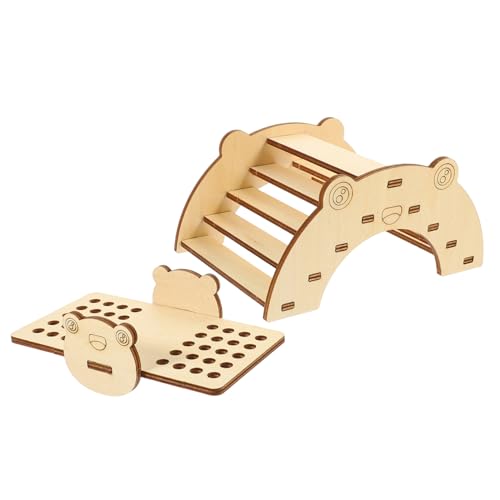 HAPINARY 2pcs Montage Holz Wippe Brücke Für Hamster Spielzeug Haustier Übung Decor HAPINARY 2pcs Montage Holz Wippe Brücke Für Hamster Spielzeug Haustier Übung Decor von HAPINARY
