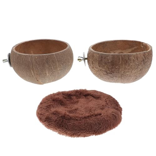HAPINARY Elegantes 3-teiliges Set im tropischen Stil Futternapf aus Kokosnussschalen Aufbewahrung für Haustiere für Hamster Kaninchen Meerschweinchen leicht zu reinigen HAPINARY Elegantes 3-teiliges Set im tropischen Stil Futternapf aus Kokosnussschalen Aufbewahrung für Haustiere für Hamster Kaninchen Meerschweinchen leicht zu reinigen von HAPINARY