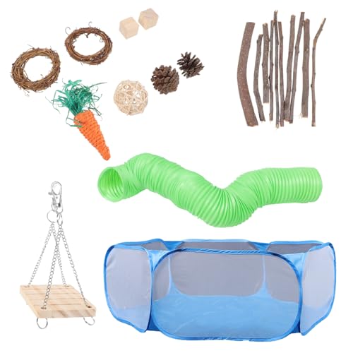 HAPINARY 1 Set Hamsterspielzeug, Zaun Set, Meerschweinchen Leckerlis, Haustier Laufstall Spielzeug, Hasen Laufstall Spielzeug, Hamster Laufstall Tunnel Zubehör, Rattenspielzeug Für Die von HAPINARY