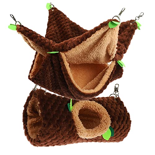 HAPINARY 1 Set Haustier Schlafsack, Hängematte Für Kleine Haustiere, Hängetunnel Für Kleintiere, Käfighängematte Für Haustiere, Weiche Maushängematte Zum Aufhängen Im Käfig, Doppellagige HAPINARY 1 Set Haustier Schlafsack, Hängematte Für Kleine Haustiere, Hängetunnel Für Kleintiere, Käfighängematte Für Haustiere, Weiche Maushängematte Zum Aufhängen Im Käfig, Doppellagige von HAPINARY