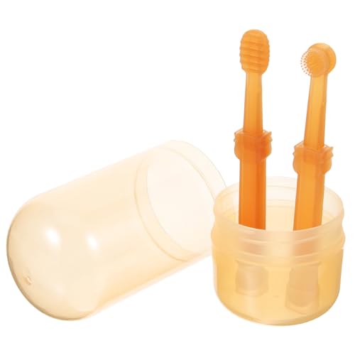 HAPINARY Hundezahnbürste für Hunde Ergonomisches Design Silikonborsten Mundpflege Satz für Kleine und Mittelgroße Hunde mit Aufbewahrungsbox von HAPINARY