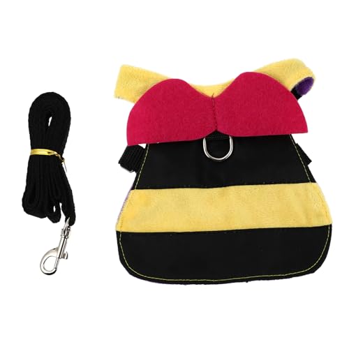 HAPINARY Elegantes Bienenkostüm für Kaninchen Waschbares wiederverwendbares Geschirr und Leine für Katzen und Haustiere mit Hängeohren HAPINARY Elegantes Bienenkostüm für Kaninchen Waschbares wiederverwendbares Geschirr und Leine für Katzen und Haustiere mit Hängeohren von HAPINARY