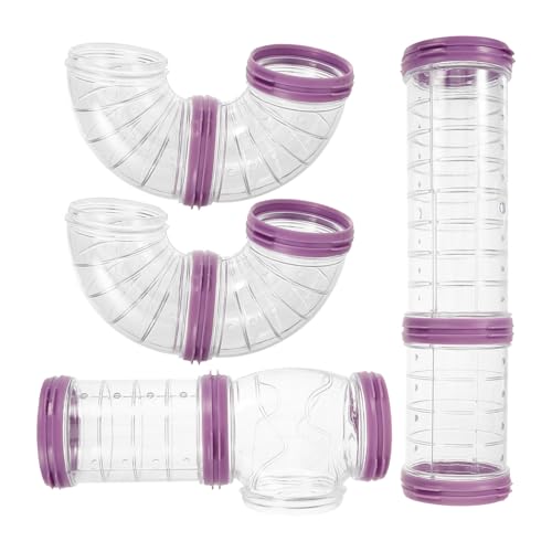 HAPINARY 1 Set Kunststoff Hamster Kleintier Röhrenspielzeug Hamsterkäfig Zubehör Hamsterkäfig Durchsichtiger Ratten Durchsichtiger Tunnel Hamsterröhren Hamsterkäfig Externes DIY von HAPINARY