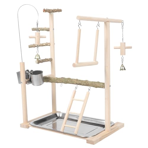 HAPINARY 1 Set Papageienständer Holz Vogelständer Dekoratives Papageienspielzeug Natürliche Vogelsitzstange Vogelständer Holzvogelkäfigspielzeug Holzvogelsitzstange Holzständer von HAPINARY
