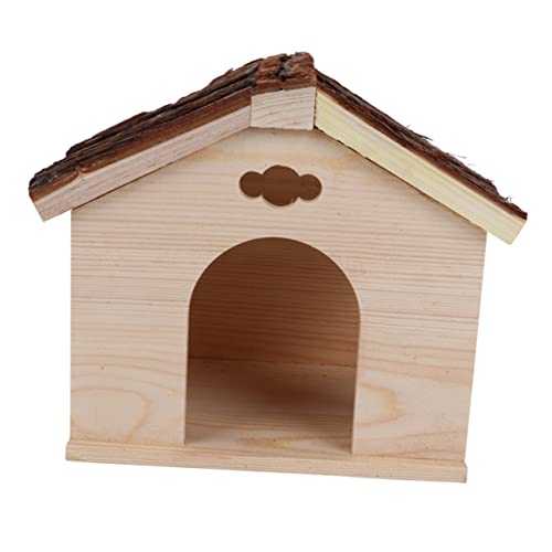 HAPINARY Chinchilla-Versteck aus Holz für Meerschweinchen Hütte Eichhörnchen Holzhaus leicht zu reinigen HAPINARY Chinchilla-Versteck aus Holz für Meerschweinchen Hütte Eichhörnchen Holzhaus leicht zu reinigen von HAPINARY