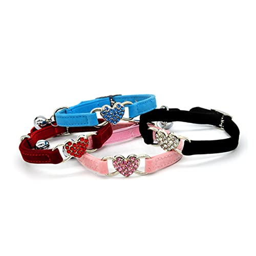 HAPINARY Modisches Katzenzubehör – Verstellbares Mit Herzmuster Und Glöckchen Haustierhalsband Für Kätzchen Und HAPINARY Modisches Katzenzubehör – Verstellbares Mit Herzmuster Und Glöckchen Haustierhalsband Für Kätzchen Und von HAPINARY