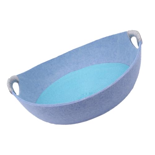 HAPINARY 1 Stück Katzen und Hunde Kühlbett aus Filz Rundes Design mit Abnehmbarem Kühlpad für Sommer Haustierbett Blau Zufällige Polsterfarbe Zufällige Farbe Zufällige Farbe von HAPINARY