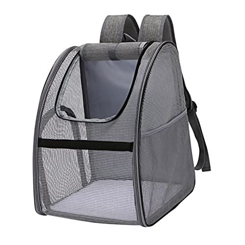 HAPINARY Hochelastischer Netz-Haustierrucksack tragbare Haustiertasche für Katzen und Hunde atmungsaktiver Katzenrucksack Schultertasche für Haustiere Schwarz von HAPINARY