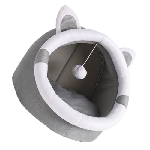 HAPINARY 1 Stück Winter Haustier Bett Halb Geschlossen Katze Nest Warme Katze Schlafende Schlafhund Schlafbett HAPINARY 1 Stück Winter Haustier Bett Halb Geschlossen Katze Nest Warme Katze Schlafende Schlafhund Schlafbett von HAPINARY