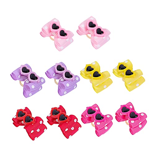 HAPINARY Haarnadeln für Haustiere mit Schleife 10-teilig Hundehaarspangen dekorativer Katzenkopfschmuck Tierhaar-Accessoires Brillen-Stil Robustes Polyester Mehrfarbig HAPINARY Haarnadeln für Haustiere mit Schleife 10-teilig Hundehaarspangen dekorativer Katzenkopfschmuck Tierhaar-Accessoires Brillen-Stil Robustes Polyester Mehrfarbig von HAPINARY