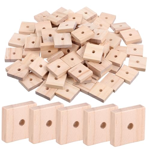 HAPINARY Vogel Kaublock 100 Stück Holz Vogel Spielzeug Papagei Kauen Holz Vogelkäfig Spielzeug von HAPINARY
