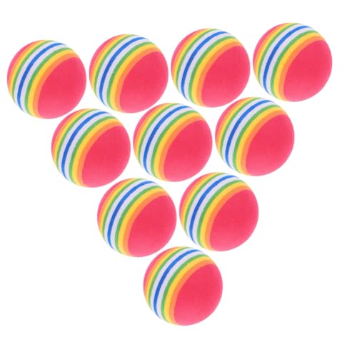 HAPINARY 10stücke Regenbogenbälle Aus Eva Für Katzen Schwimmendes Wasser-Spielzeug Interaktives Haustier-Snack-Ball Trainingsspielzeug Für Kätzchen Zufällige Farbe von HAPINARY