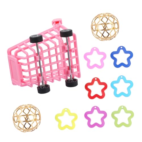 HAPINARY 10stücke Papageien Spielzeug Einkaufswagen Puzzle Trainingsspielzeug Für Kleine Bis Mittelgroße Vögel Aktivitätsspielzeug Intelligenzförderung Vogel Spielzeug von HAPINARY
