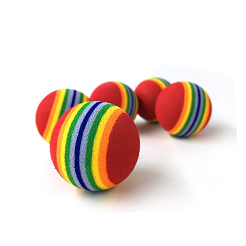 HAPINARY 12stücke Eva Schwamm Regenbogen Snackball Für Hunde Interaktives Kauspielzeug Für Welpen Zum Trainieren Kauen Und Spielen von HAPINARY