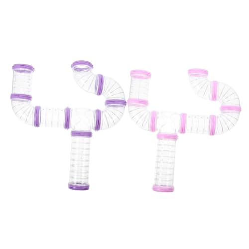 HAPINARY 16 Stück Teiliges Hamsterkäfig Zubehör Transparente DIY Hamstertunnel Flexible Verbindungsschläuche Erweiterbar für Verschiedene Käfigmodelle Fördert Bewegung und von HAPINARY