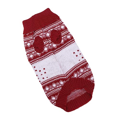 HAPINARY 1stk Weihnachtskatzenkostüm Hundeurlaubspullover Süße Hundepullover Welpe Hundepullover Für Kleine Hunde Weihnachtskatzenpullover Hundekostüme Rot Weihnachten von HAPINARY