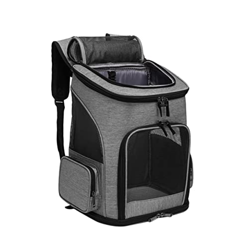 HAPINARY Haustier-Rucksack für Outdoor-Hunde und Katzen Reisetasche faltbar tragbar belüftet atmungsaktiv Grau von HAPINARY