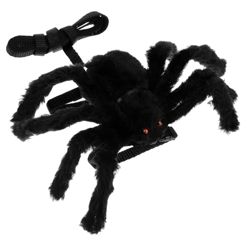 HAPINARY Halloween Spinne Haustier Geschirr Leine verstellbar Brustgurt Zugseil schwarz für Hund Katze Trainingsleine HAPINARY Halloween Spinne Haustier Geschirr Leine verstellbar Brustgurt Zugseil schwarz für Hund Katze Trainingsleine von HAPINARY