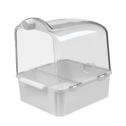 HAPINARY 1Stk Vogel Badewanne wasserbecken wasserwanne Vogelbadehaus mit Futterautomat hängender Vogelwürfel Sittich Badewanne vogelkäfig Vogelversorgung Papageienbadewanne Plastik Weiß HAPINARY 1Stk Vogel Badewanne wasserbecken wasserwanne Vogelbadehaus mit Futterautomat hängender Vogelwürfel Sittich Badewanne vogelkäfig Vogelversorgung Papageienbadewanne Plastik Weiß von HAPINARY