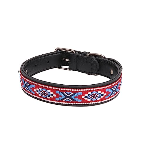 HAPINARY Hund Schutzkragen 2,0 * 40 cm Haustier Kragen Rindslederhalsband Welpenhalsband Verstellbares Hundehalsband Für Haustier Hunde von HAPINARY