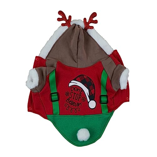 HAPINARY Hundekleidung Weihnachten Elch-Design Anzug Haustierkostüm Weihnachtsoutfit Für Hunde Atmungsaktiv Pet Kostüm von HAPINARY