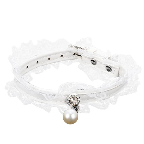 HAPINARY Niedliches Katzenhalsband Mit Glöckchen Verstellbare Haustier-Halskette Für Hunde Stilvolles Haustierhalsband Modisches Halsband-Accessoire Weiß/m HAPINARY Niedliches Katzenhalsband Mit Glöckchen Verstellbare Haustier-Halskette Für Hunde Stilvolles Haustierhalsband Modisches Halsband-Accessoire Weiß/m von HAPINARY