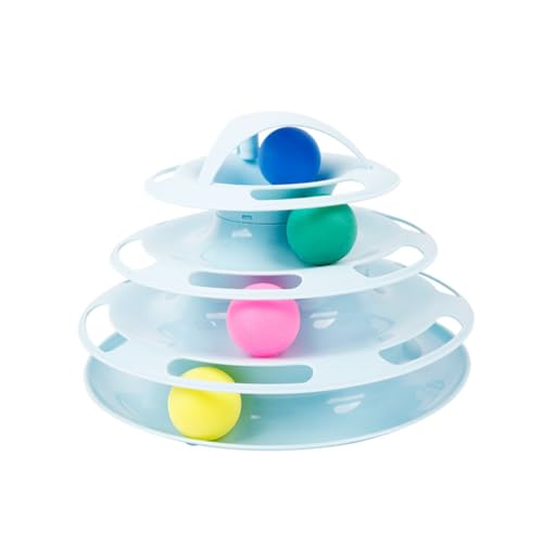 HAPINARY Rotierendes Katzenspielzeug Vier Schichten Spiel-Teaser-Stick Interaktives Katzen-übungsspielzeug Leuchtende Bälle Für Anhaltenden Spaß Haustierspielzeug HAPINARY Rotierendes Katzenspielzeug Vier Schichten Spiel-Teaser-Stick Interaktives Katzen-übungsspielzeug Leuchtende Bälle Für Anhaltenden Spaß Haustierspielzeug von HAPINARY