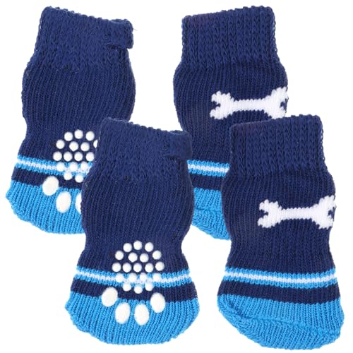 HAPINARY 2 Paar Haustiersocken Atmungsaktive Pfotenschützer Verschleißfeste Baumwollsocken Hundesocken Verschleißfeste Hundepfotenschützer Hundebedarf Auswechselbare Baumwollsocken von HAPINARY