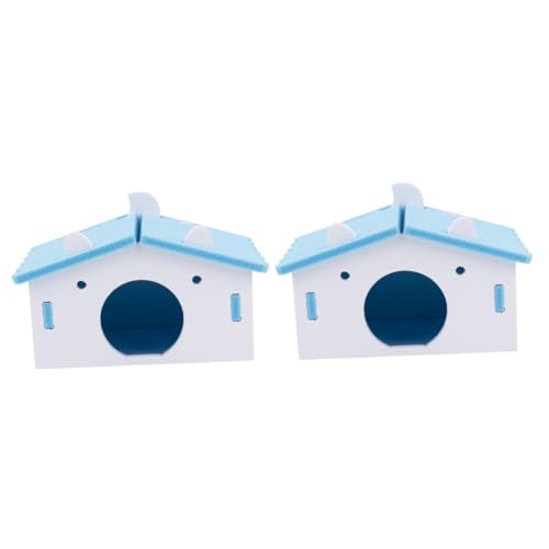 HAPINARY 2 STK Hamster Nest Schlafhaus Hamsternest Hamsterburg Haustiernest Eichhörnchen Meerschweinchen Versteck Roman Hamsterhaus Kleintierhaus Haustier Kleines Tier Blue Hölzern HAPINARY 2 STK Hamster Nest Schlafhaus Hamsternest Hamsterburg Haustiernest Eichhörnchen Meerschweinchen Versteck Roman Hamsterhaus Kleintierhaus Haustier Kleines Tier Blue Hölzern von HAPINARY