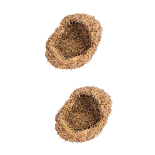 HAPINARY 2 Stück Hausgras Gewebter Katzenbettkorb Naturmaterial Sicheres Gemütliches Nest Für Katzen Kleintiere HAPINARY 2 Stück Hausgras Gewebter Katzenbettkorb Naturmaterial Sicheres Gemütliches Nest Für Katzen Kleintiere von HAPINARY