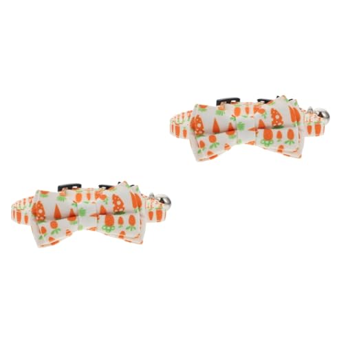 HAPINARY 2 Stück Haustierbedarf Katzenhalsband Mit Fliege Und Glöckchen Verstellbar Weich Und Bequem Für Outdoor-aktivitäten von HAPINARY