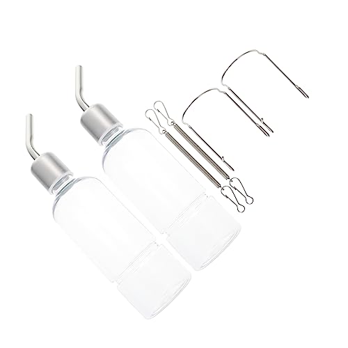 HAPINARY 2 STÜCK Hängende Trinkflaschen für Haustiere Wasserspender für Kaninchen Chinchillas und Meerschweinchen Freies Material Installieren Transparentes Design für Einfache Überwachung von HAPINARY