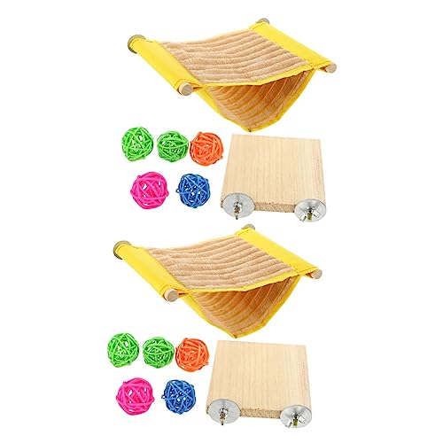 HAPINARY 2 Sets Guinea Pig Kuscheln Chinchilla Hängematte Warme Bett Sprungbrett Nest von HAPINARY