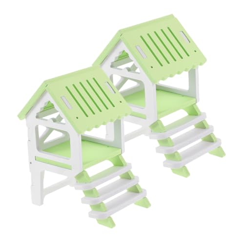 HAPINARY Hamsterversteck Mit Rampe Aus PVC Spielhaus Für Meerschweinchen Kleintiere Naturmaterial Bissfest Für Hamsterkäfig von HAPINARY
