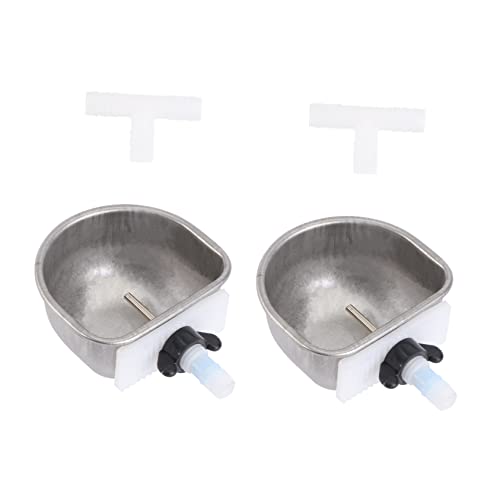 HAPINARY Langlebiger Trinkbrunnen aus Edelstahl für Haustiere Tränke für Kaninchen Tränke für Haustiere Silber 2 Stück HAPINARY Langlebiger Trinkbrunnen aus Edelstahl für Haustiere Tränke für Kaninchen Tränke für Haustiere Silber 2 Stück von HAPINARY