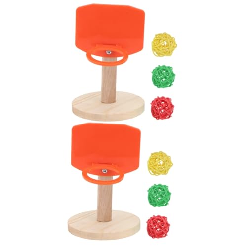 HAPINARY 2sätze Basketball Für Vögel Interaktives Spielzeug Für Papageien Sittiche Und Andere Vögel Inklusive Basketballkorb Und Zufälligen Ballfarben Fördert Spiel Und Training von HAPINARY