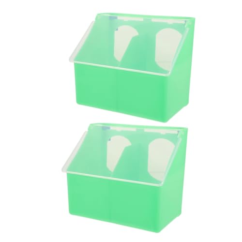 HAPINARY 2 Stck Teiliges Tauben Futter Wasserspender Deckel Multifunktionale Dual hohl hängebox aus Langlebigem Abs Inklusive Futter Wasser Gesundheitssandbehälter Einfach zu Montieren von HAPINARY