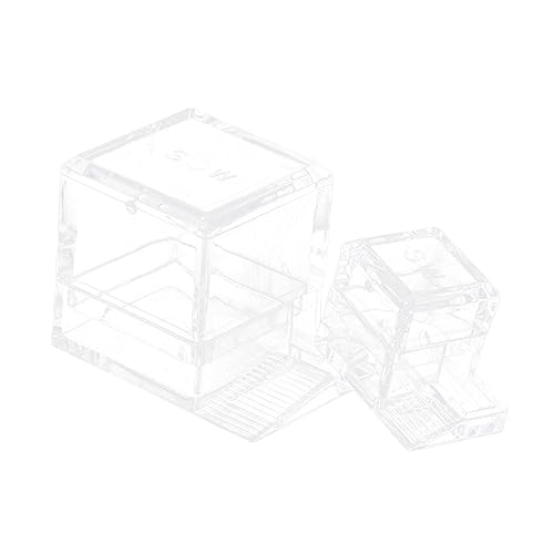 HAPINARY 2Stücke Transparente Ameisenfütterungsboxen Sichtbarer Futterbehälter für Ameisen Wassertränke und Futterspender für Ameisenfarm und Ameisennest Zubehör für Ameisenhaltung von HAPINARY