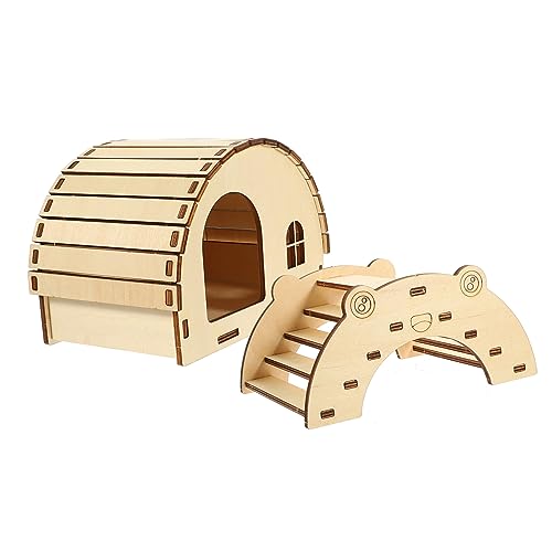 HAPINARY 2stücke Hamster Holzversteck Brücke Sicheres Und Gemütliches Spielzeug Für Hamster Chinchillas Und Kleine Haustiere Für Alltag Erkundung von HAPINARY