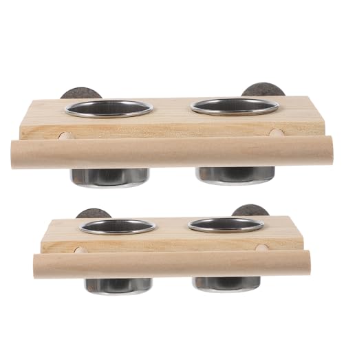 HAPINARY 2 Stück Edelstahl Futter Wassernäpfe für Papageien mit Abnehmbarem Napf und Natürlichem Holzständer Langlebig Leicht zu Reinigen Passend für Käfige Kleiner Vögel Wie HAPINARY 2 Stück Edelstahl Futter Wassernäpfe für Papageien mit Abnehmbarem Napf und Natürlichem Holzständer Langlebig Leicht zu Reinigen Passend für Käfige Kleiner Vögel Wie von HAPINARY
