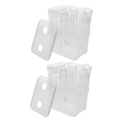 HAPINARY 2 Stück Fischzuchtbox Aquarium Transparent Kleine Isolationsbox für Guppy Betta Clownfisch Sicheres Aufzuchtbecken Platzsparende Brutstation mit Hoher Überlebensrate HAPINARY 2 Stück Fischzuchtbox Aquarium Transparent Kleine Isolationsbox für Guppy Betta Clownfisch Sicheres Aufzuchtbecken Platzsparende Brutstation mit Hoher Überlebensrate von HAPINARY