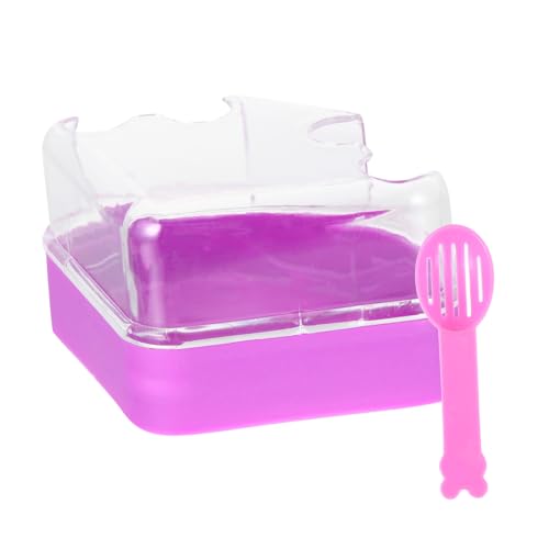 HAPINARY 2 Stück Hamster Badezimmer Kleine Haustier Sauna Toilette mit Schaufel Kompakte Badewanne für Hamster und Kleintiere Leicht zu Reinigen und Platzsparend Stilvolles Zufällige Farbe von HAPINARY