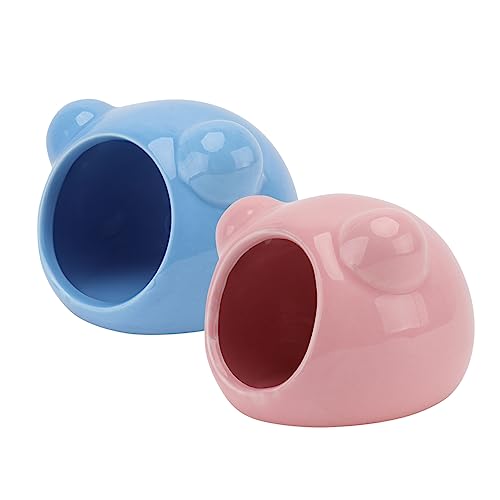 HAPINARY Bequemes Hamsternest Aus Keramik 2 Stück Zufällige Farben Kühlnest Für Haustierhamster HAPINARY Bequemes Hamsternest Aus Keramik 2 Stück Zufällige Farben Kühlnest Für Haustierhamster von HAPINARY